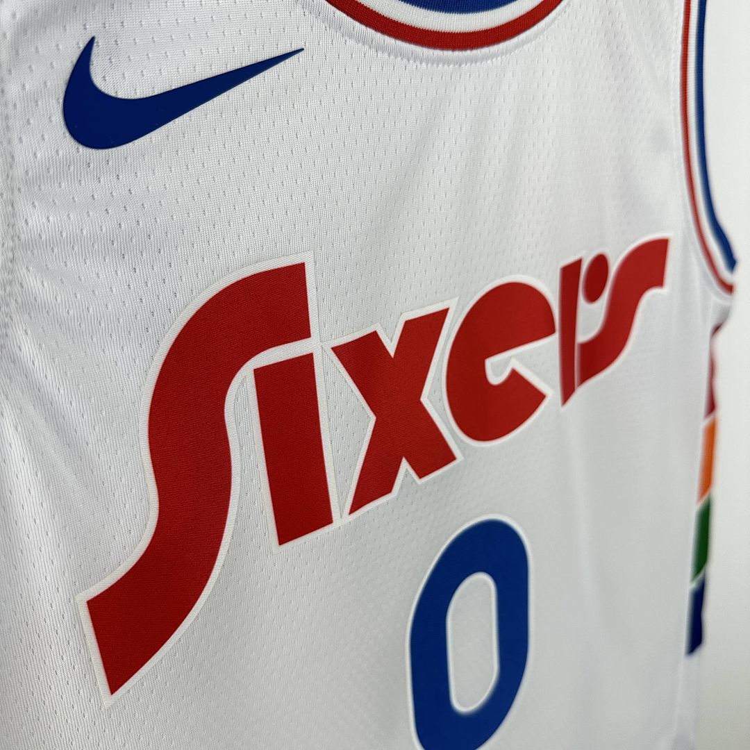 2025 Philadelphia 76ers Maxey #0 City Edition NBA Jersey 8