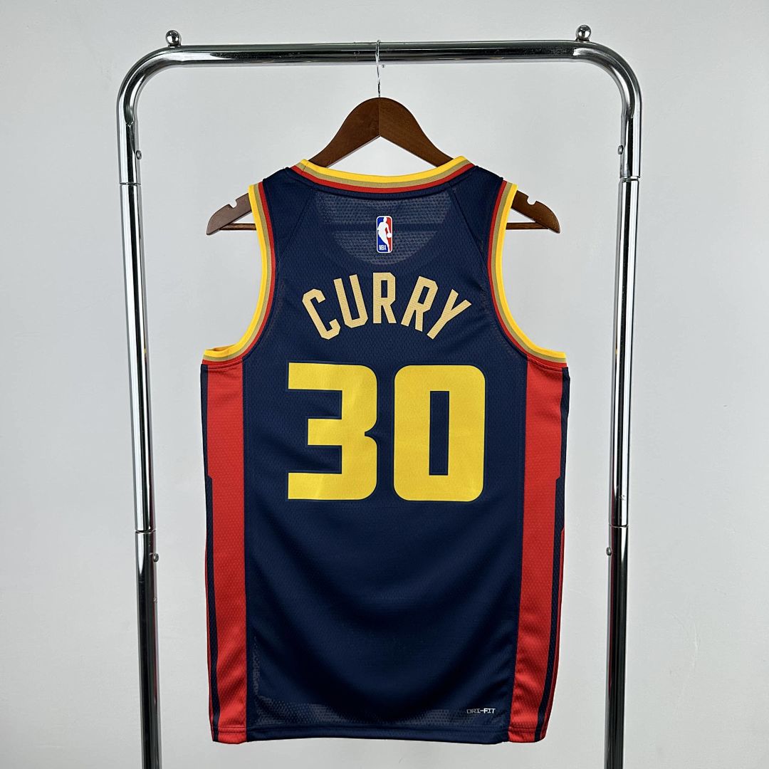 2025 Golden State Warriors Curry #30 City Edition NBA camiseta 3