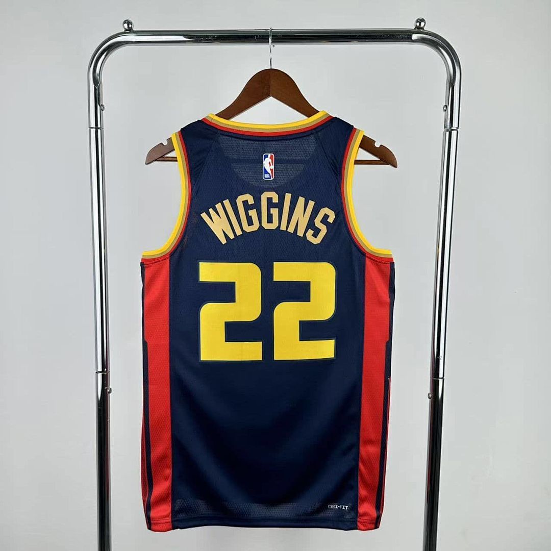 2025 Golden State Warriors Wiggins #22 City Edition NBA Jersey 4
