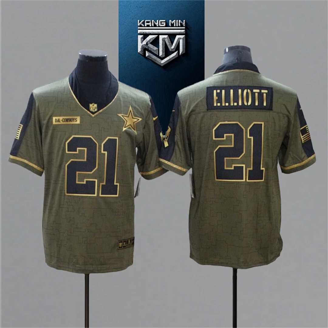 2021 New Tribute Gold Edition NFL Jersey 3
