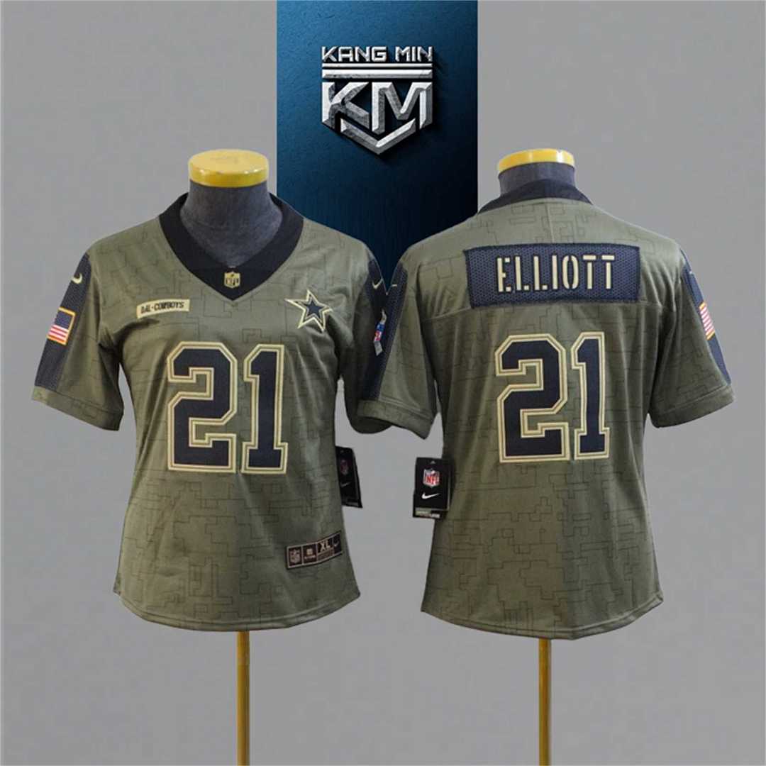 2021 New Tribute to NFL Jersey woman
