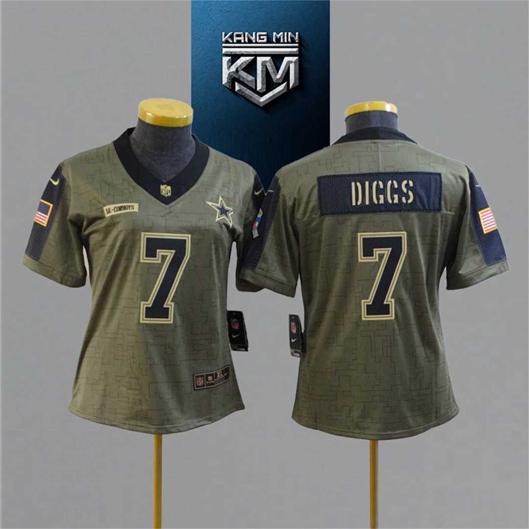 2021 New Tribute to NFL Jersey woman 7