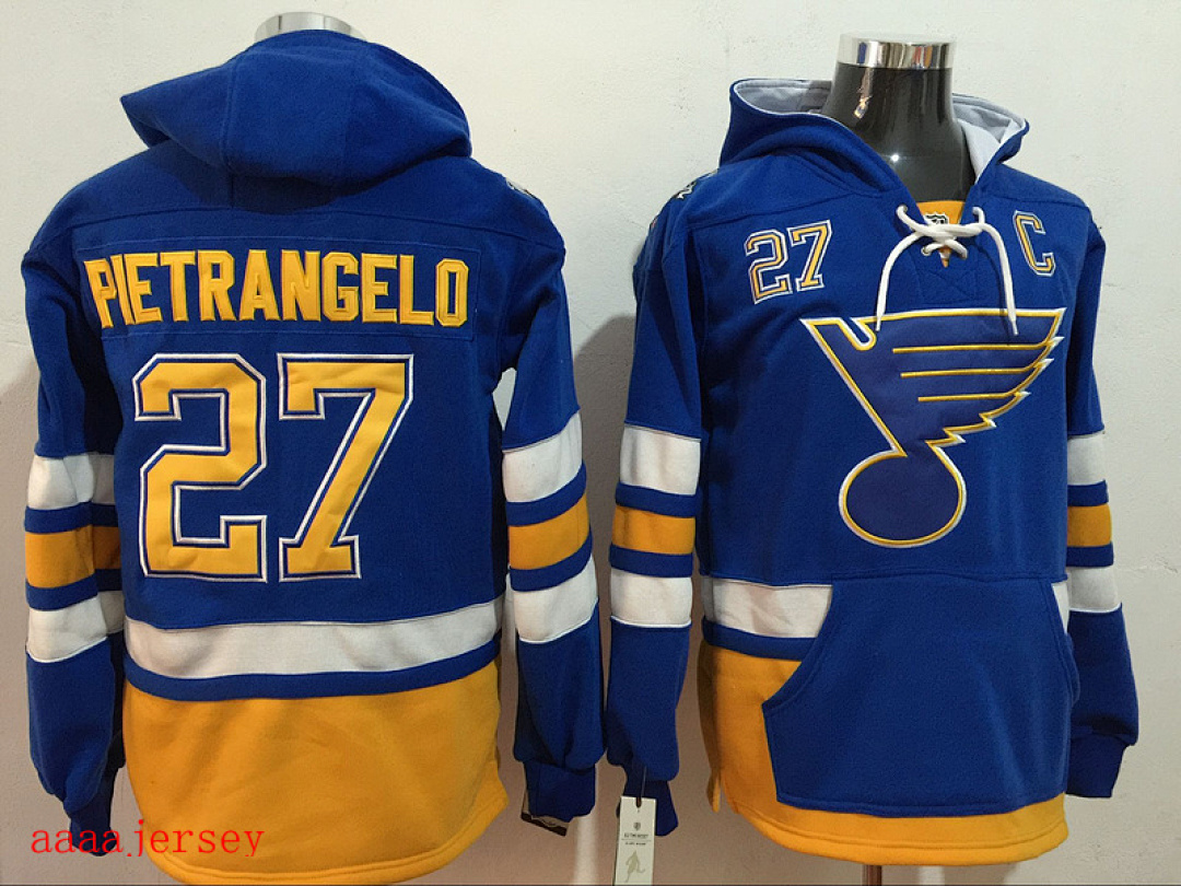 St. Louis Blues hoodie ice hockey jersey M-3XL 圣路易蓝调队帽衫冰球服 4