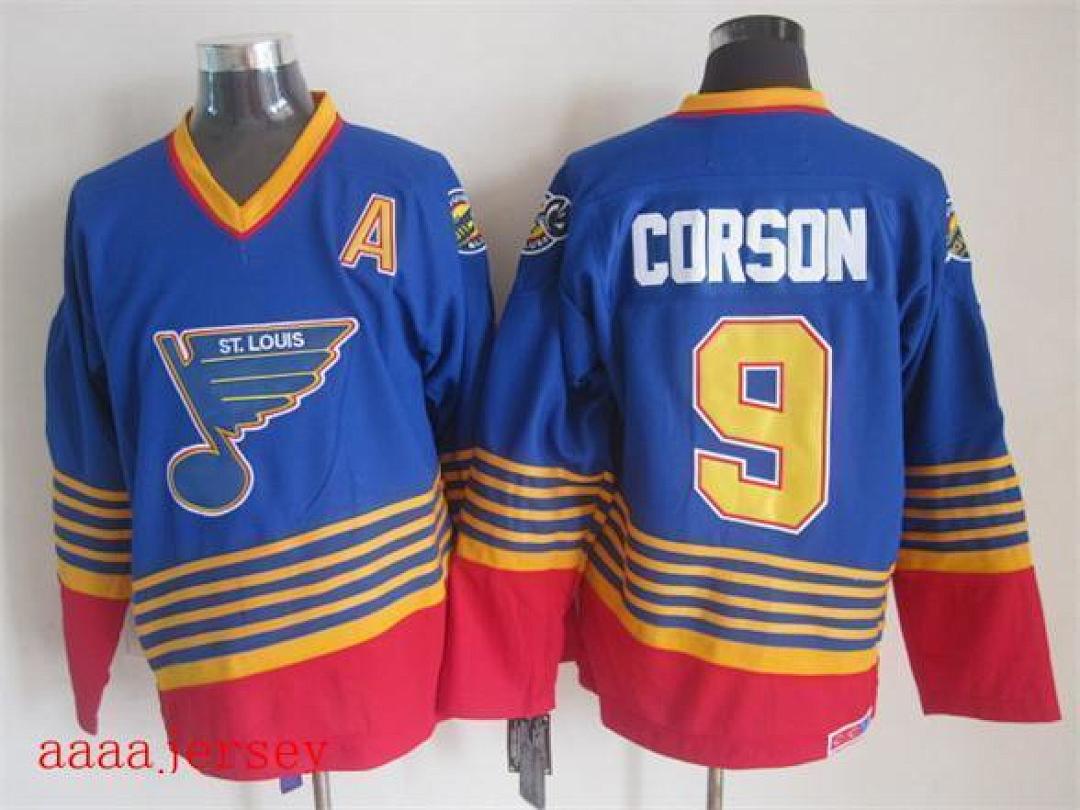 St. Louis Blues retro ice hockey jersey M-3XL 圣路易蓝调队复古冰球服(2) 5
