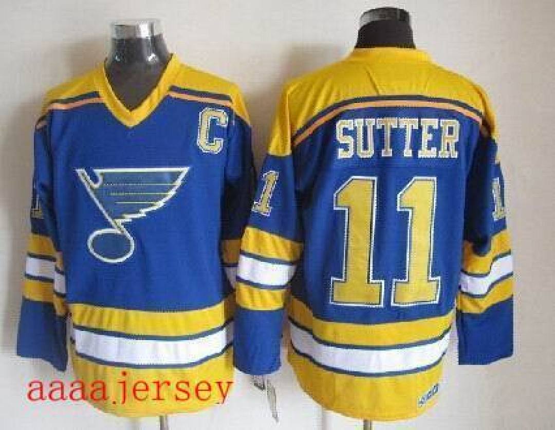 St. Louis Blues retro ice hockey jersey M-3XL 圣路易蓝调队复古冰球服(7) 4