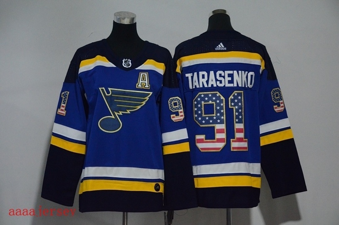 St. Louis Blues women ice hockey jersey S-XL 圣路易蓝调队女装冰球服 3