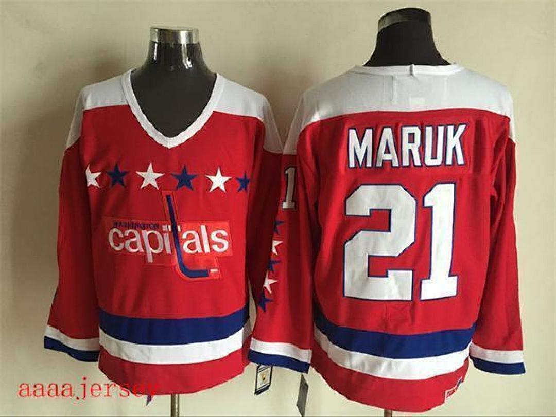 Washington Capitals retro ice hockey jersey M-3XL 华盛顿首都队复古冰球服 3