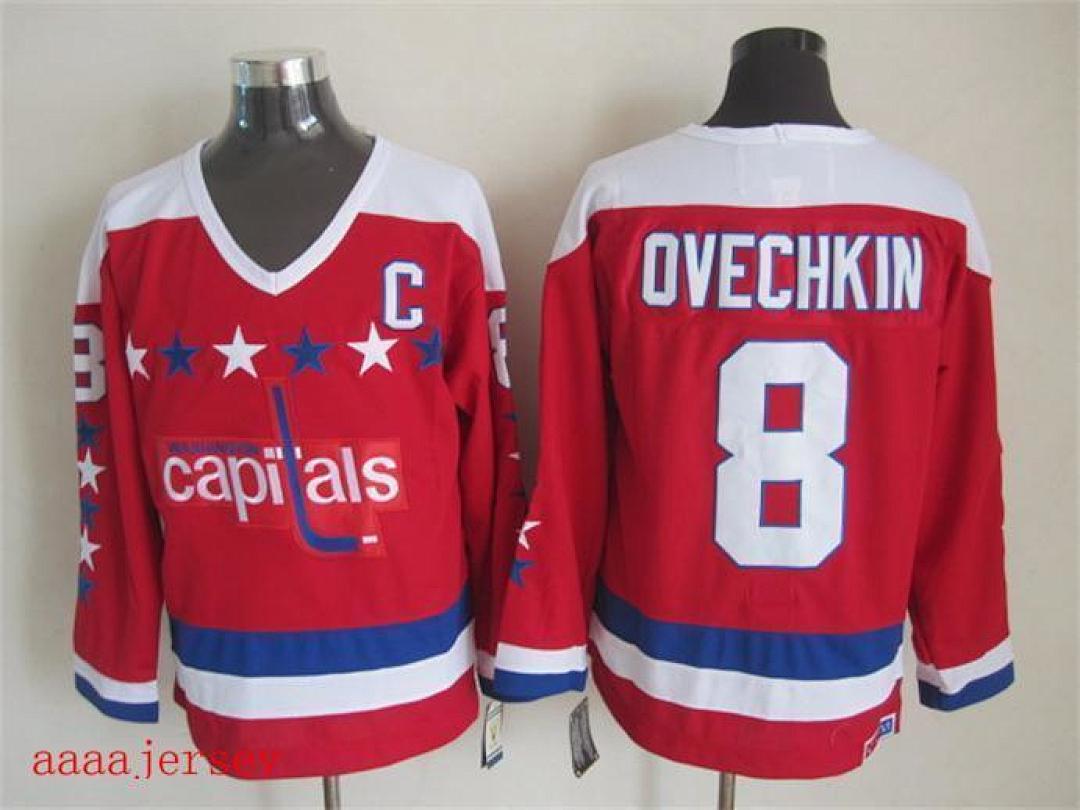 Washington Capitals retro ice hockey jersey M-3XL 华盛顿首都队复古冰球服 5
