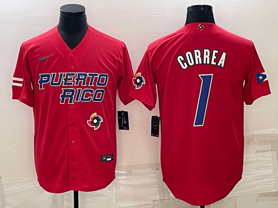 Puerto Rico 2023 World Cup Baseball Jerseys 22