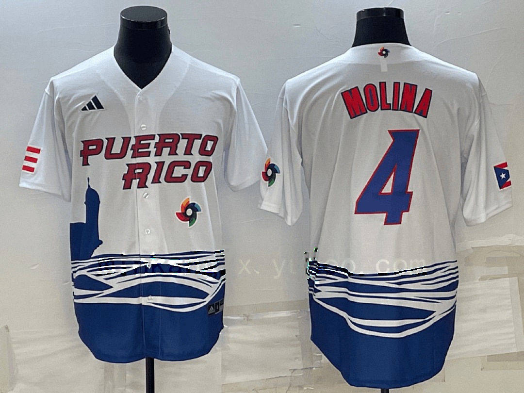 White Puerto Rico 2023 World Cup Baseball Jerseys