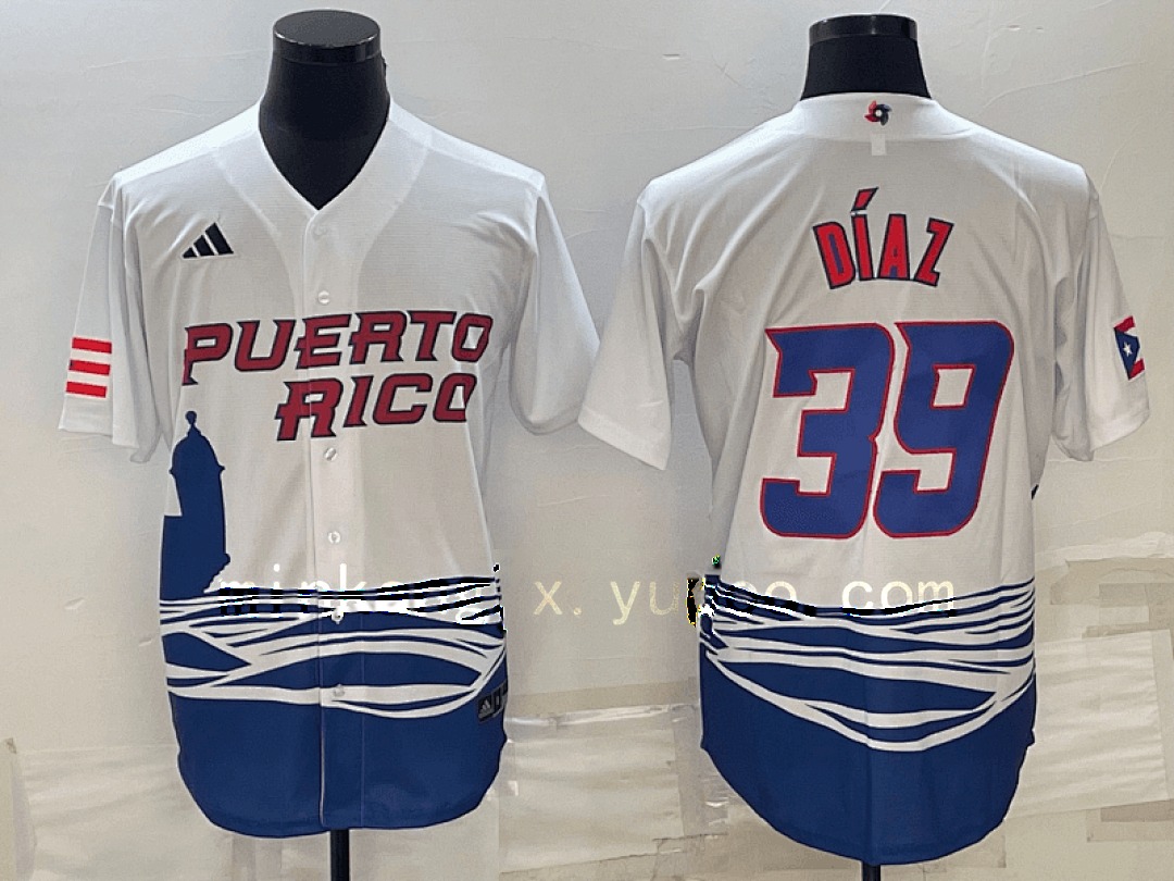 White Puerto Rico 2023 World Cup Baseball Jerseys 11
