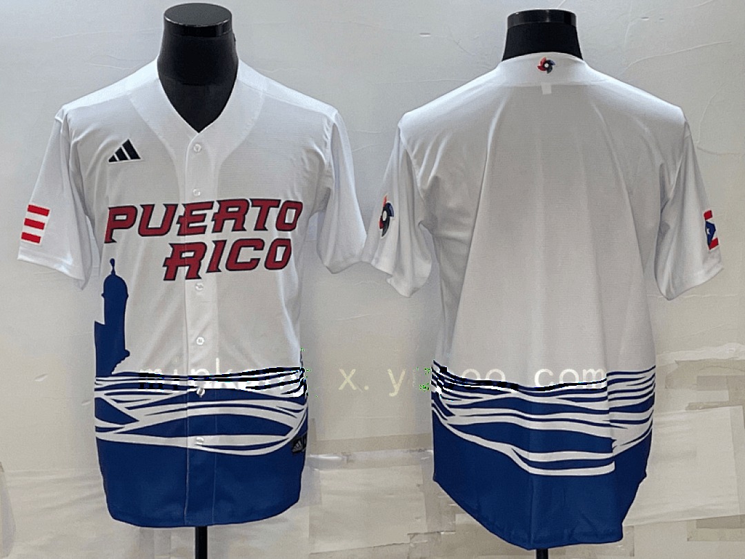 White Puerto Rico 2023 World Cup Baseball Jerseys 17