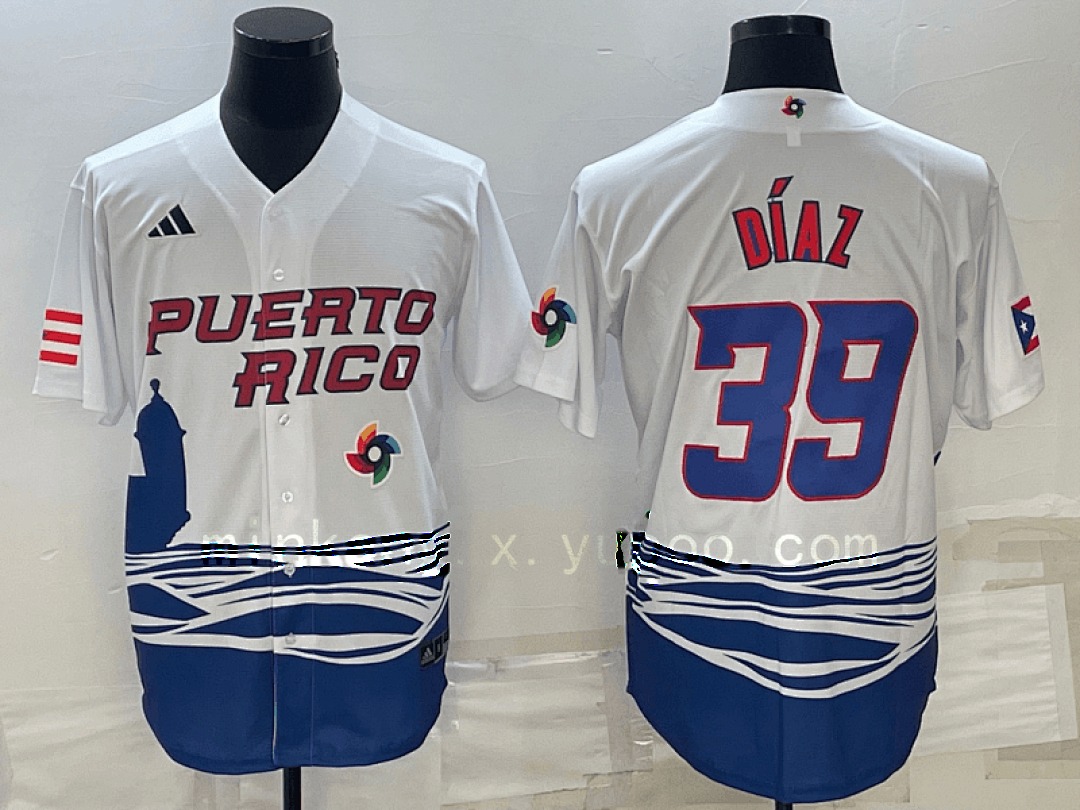 White Puerto Rico 2023 World Cup Baseball Jerseys 2