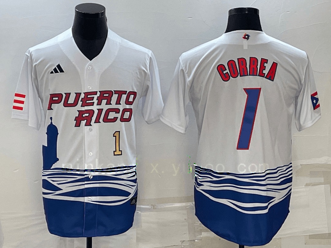 White Puerto Rico 2023 World Cup Baseball Jerseys 26