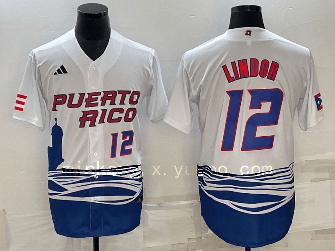 White Puerto Rico 2023 World Cup Baseball Jerseys 38