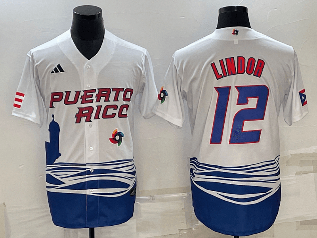 White Puerto Rico 2023 World Cup Baseball Jerseys 39