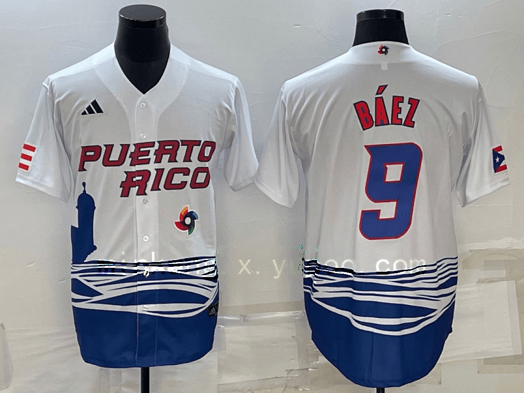 White Puerto Rico 2023 World Cup Baseball Jerseys 41