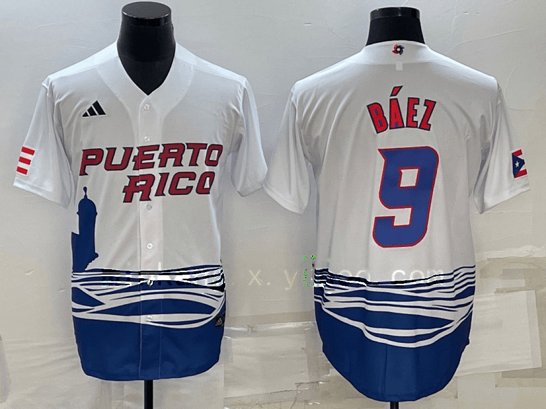 White Puerto Rico 2023 World Cup Baseball Jerseys 42