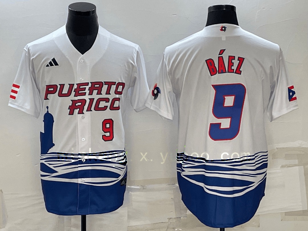 White Puerto Rico 2023 World Cup Baseball Jerseys 43