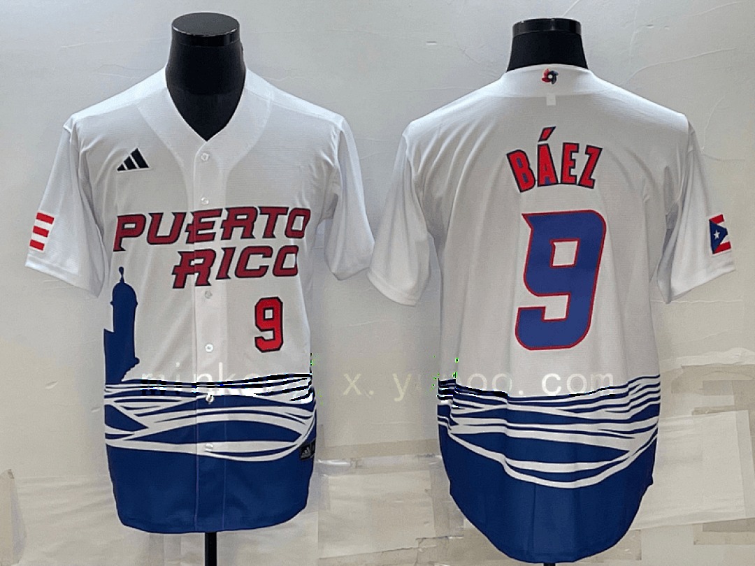 White Puerto Rico 2023 World Cup Baseball Jerseys 44