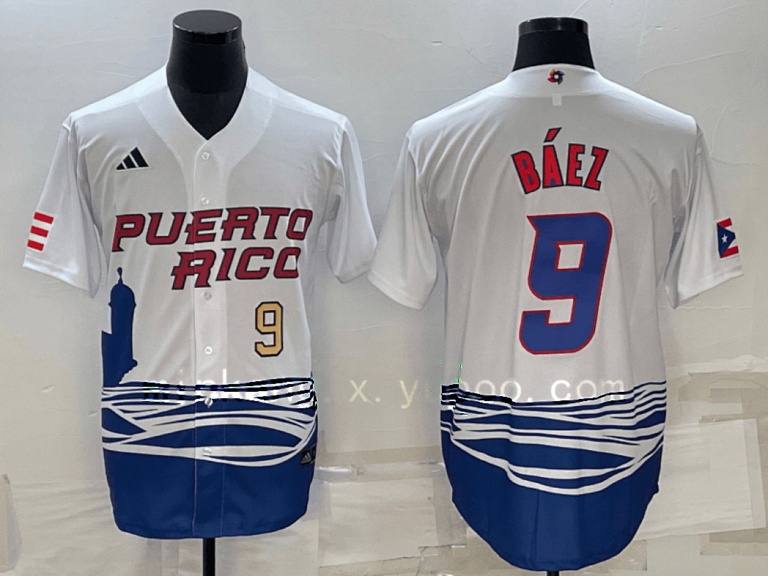 White Puerto Rico 2023 World Cup Baseball Jerseys 46