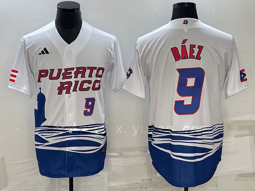 White Puerto Rico 2023 World Cup Baseball Jerseys 47