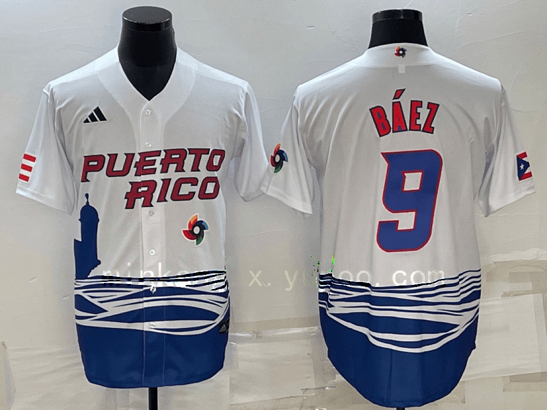 White Puerto Rico 2023 World Cup Baseball Jerseys 49