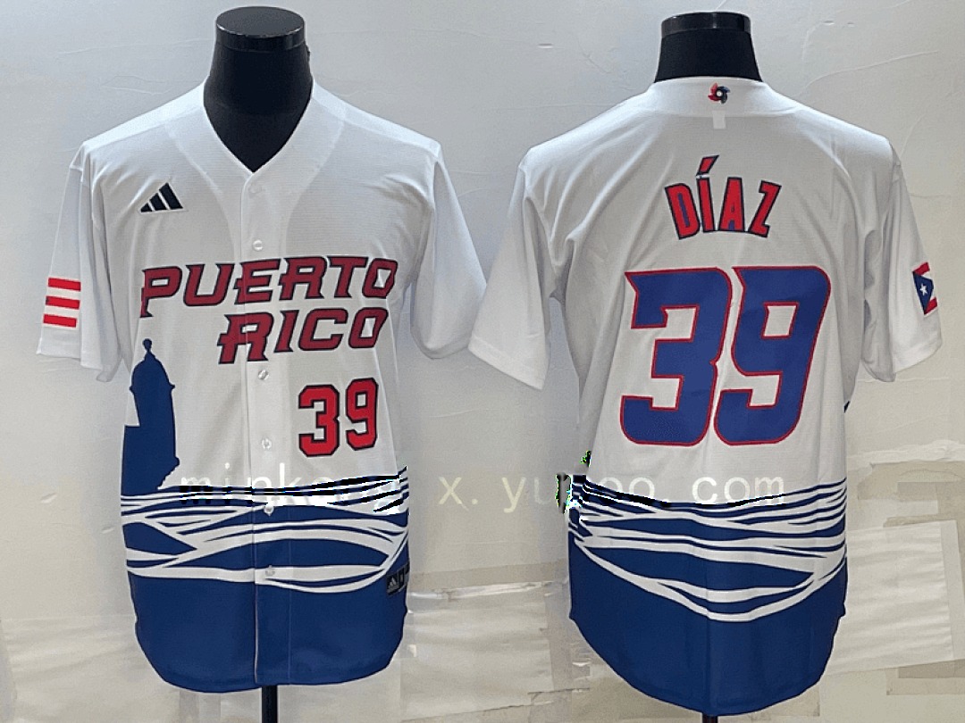 White Puerto Rico 2023 World Cup Baseball Jerseys 5