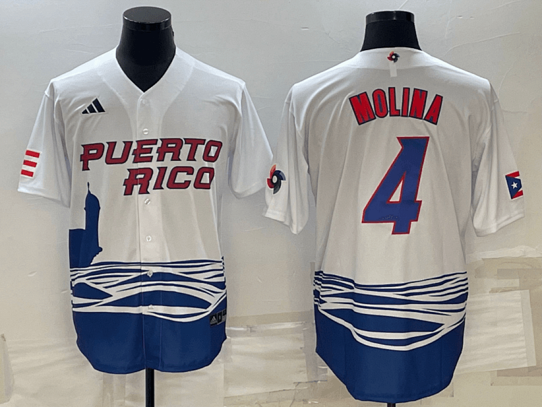 White Puerto Rico 2023 World Cup Baseball Jerseys 50