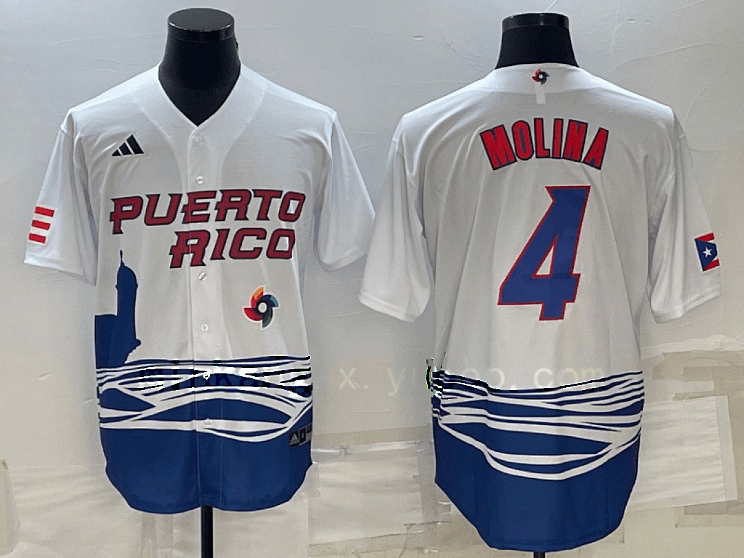 White Puerto Rico 2023 World Cup Baseball Jerseys 51