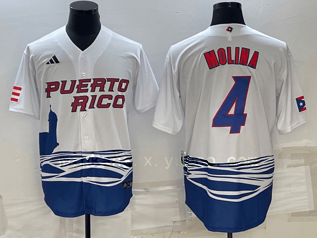 White Puerto Rico 2023 World Cup Baseball Jerseys 52