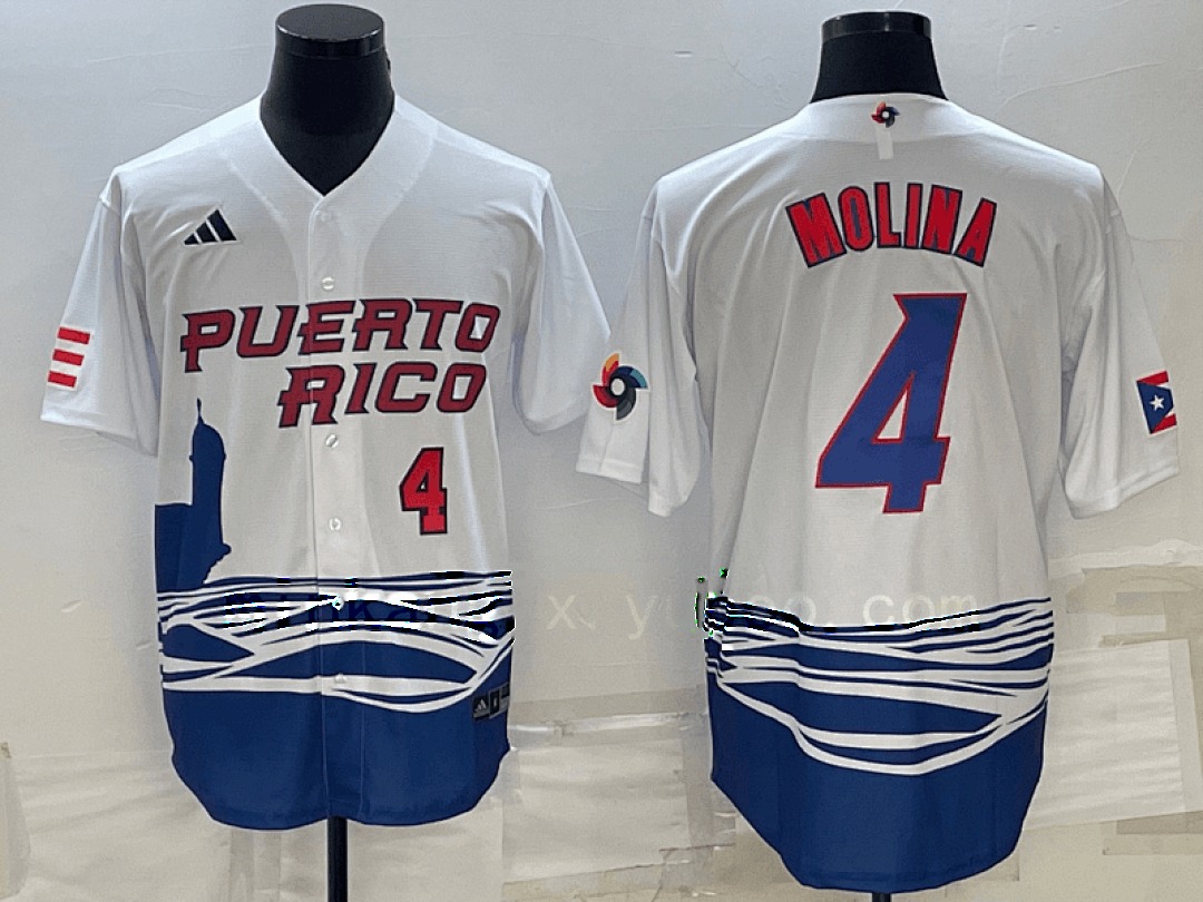 White Puerto Rico 2023 World Cup Baseball Jerseys 53