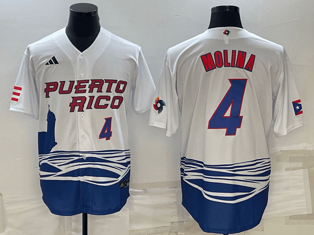 White Puerto Rico 2023 World Cup Baseball Jerseys 57