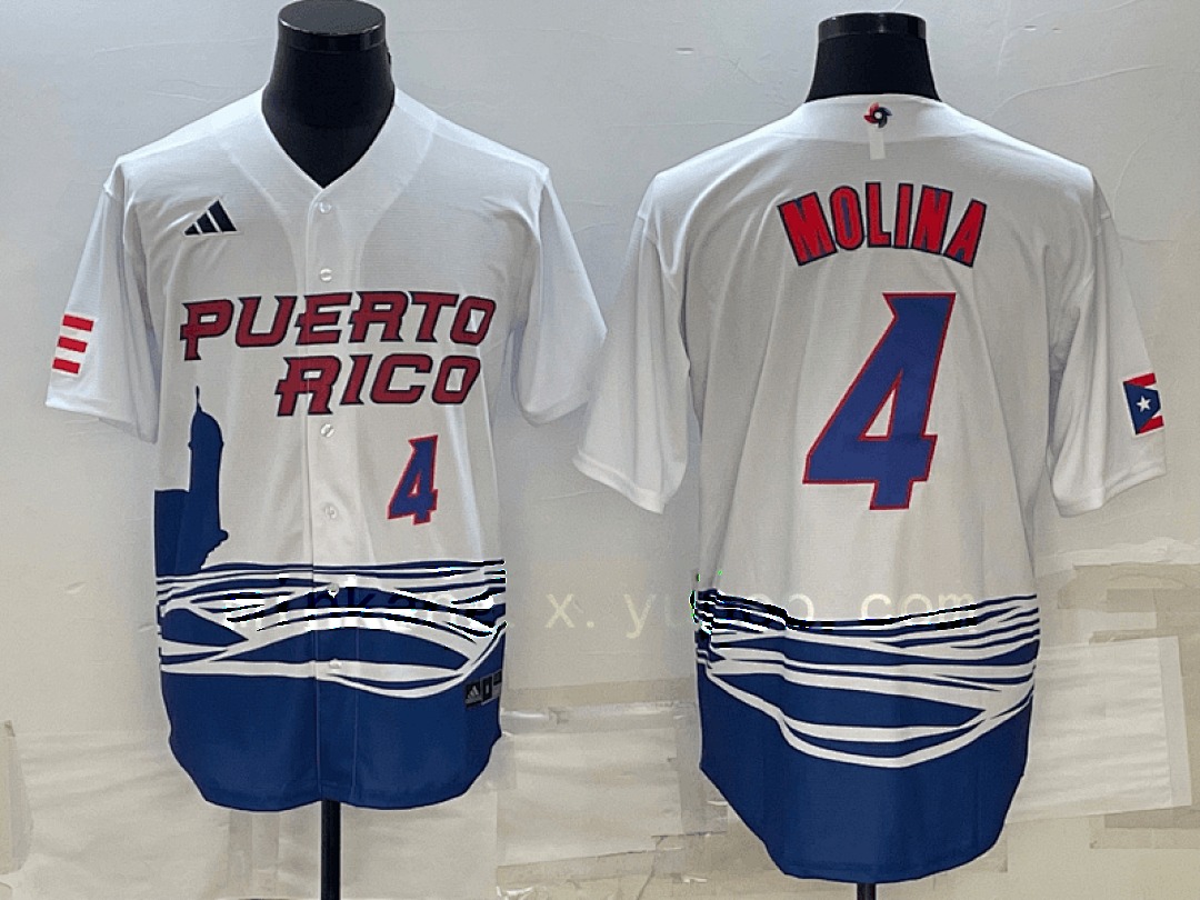 White Puerto Rico 2023 World Cup Baseball Jerseys 58