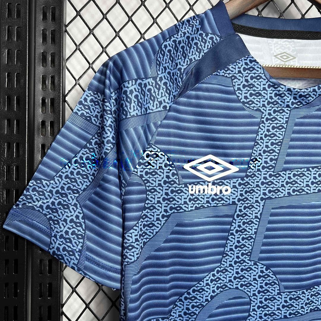 24-25 Santos Training Blue Kit Soccer Uniform 4