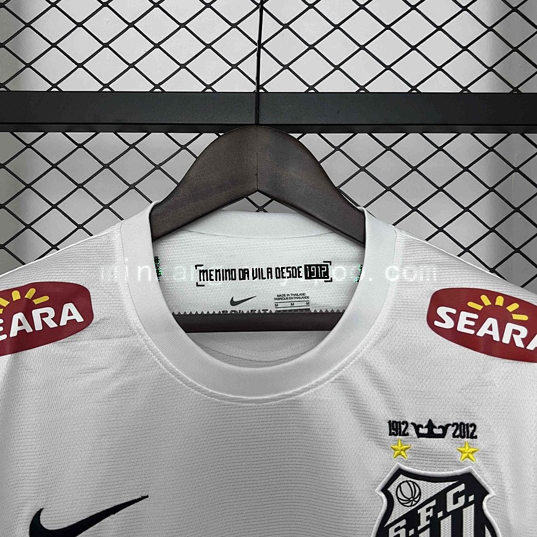 2011-12 Retro Long Sleeve Santos Home S-XXL 6