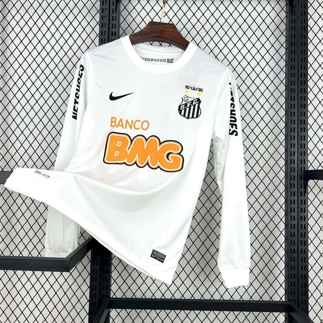 2012-13 Retro Long Sleeves Santos Home S-XXL
