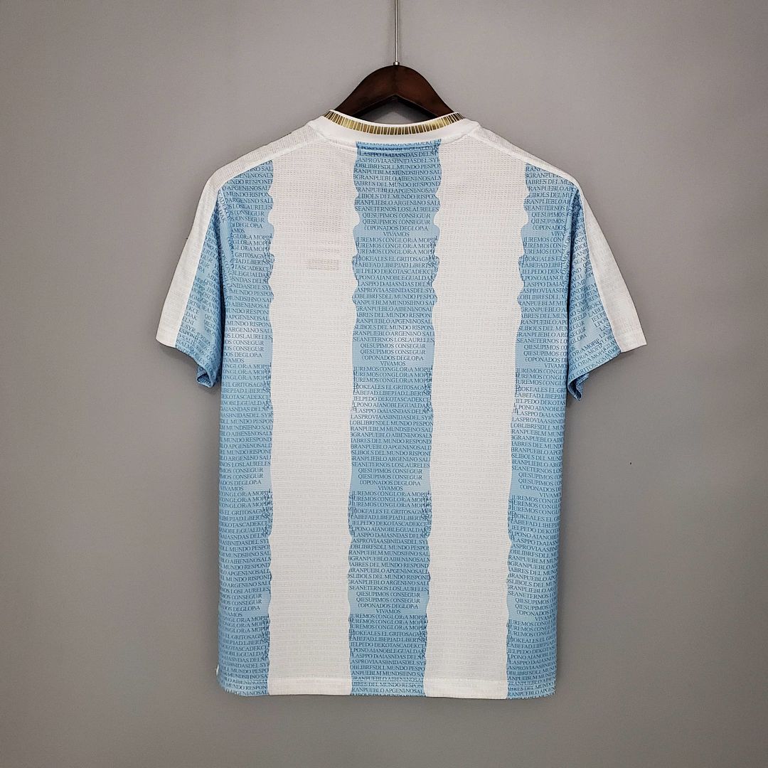 2021 Argentina Commemorative Edition White Blue S-XXL 2