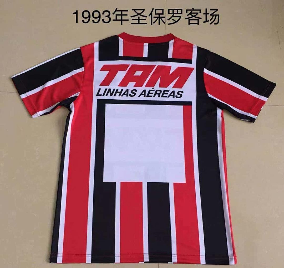1993 Sao Paulo away redwhite 2