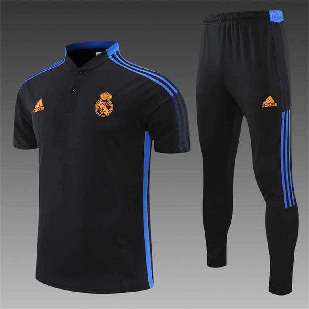 Real Madrid Polo black with yellow-logo