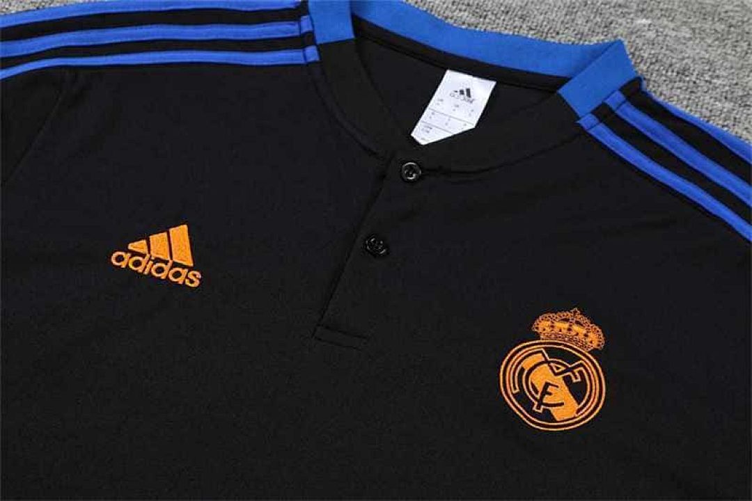 Real Madrid Polo black with yellow-logo 12