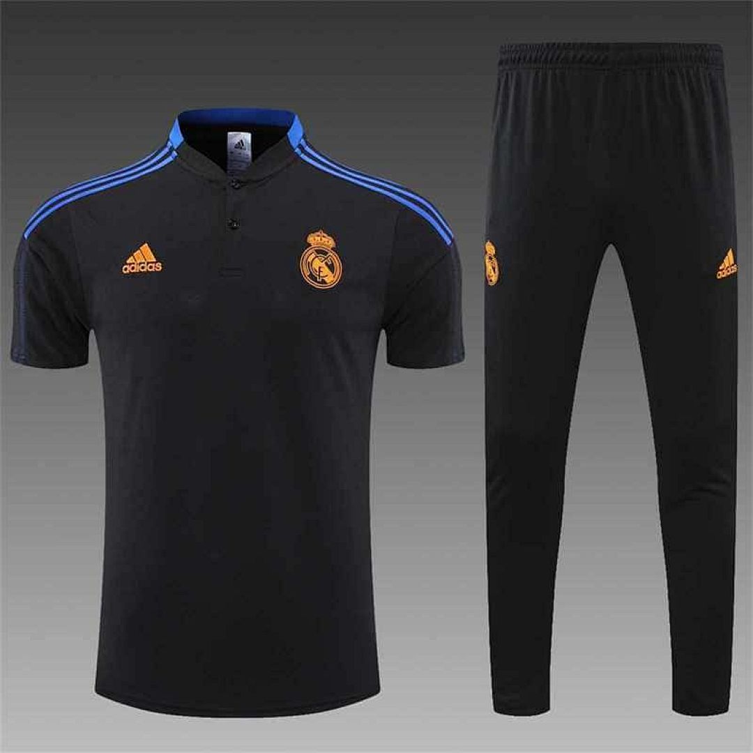 Real Madrid Polo black with yellow-logo 8