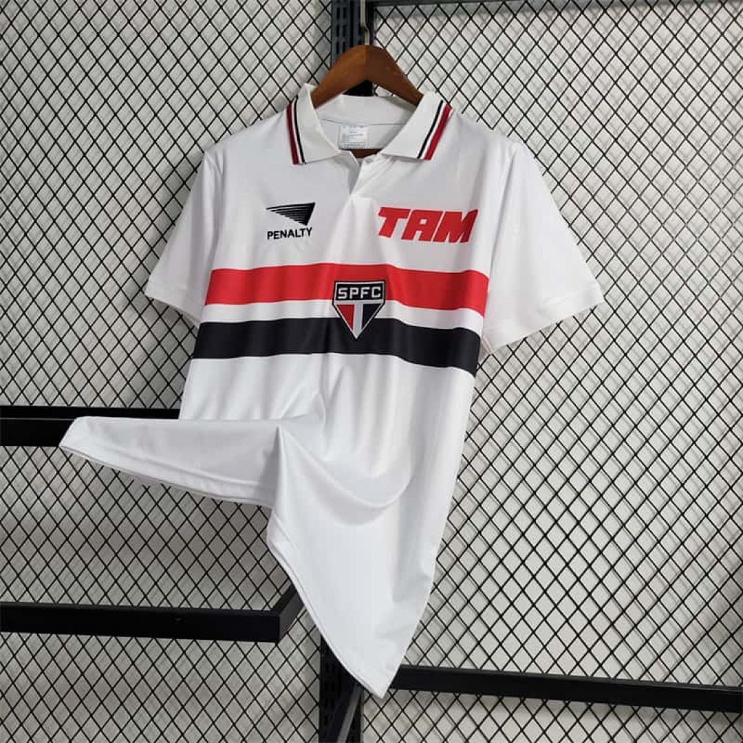 93-94 Retro Sao Paulo home size S-XXL Soccer Jerseys 2