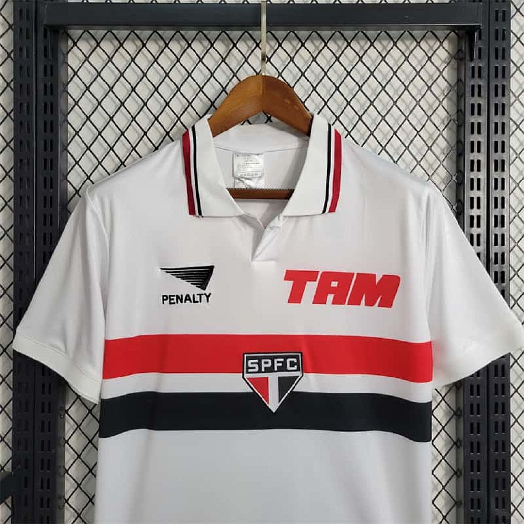 93-94 Retro Sao Paulo home size S-XXL Soccer Jerseys 9