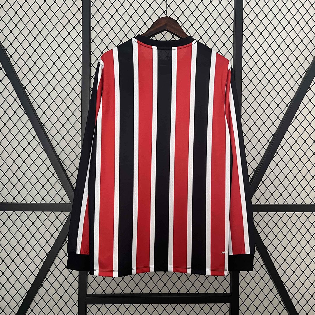 24-25 Sao Paulo visitante kit manga larga camiseta 3