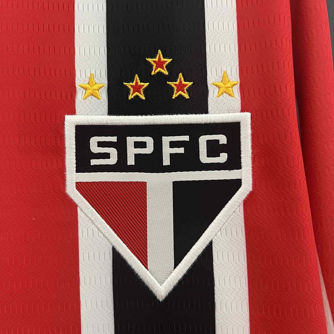 24-25 Sao Paulo visitante kit manga larga camiseta 5
