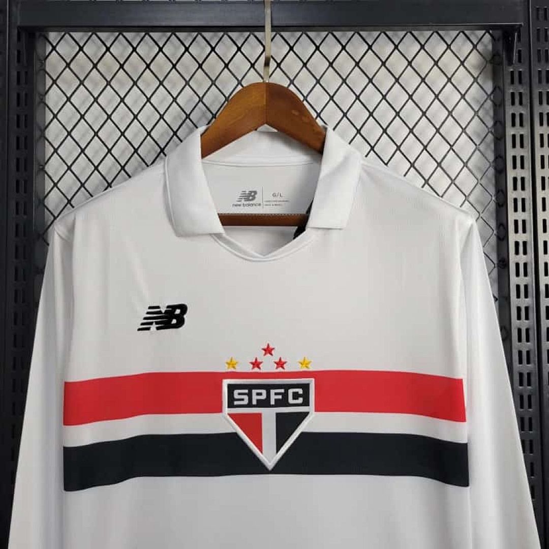 24-25 Sao Paulo Home Kit Long Sleeve Shirt 2