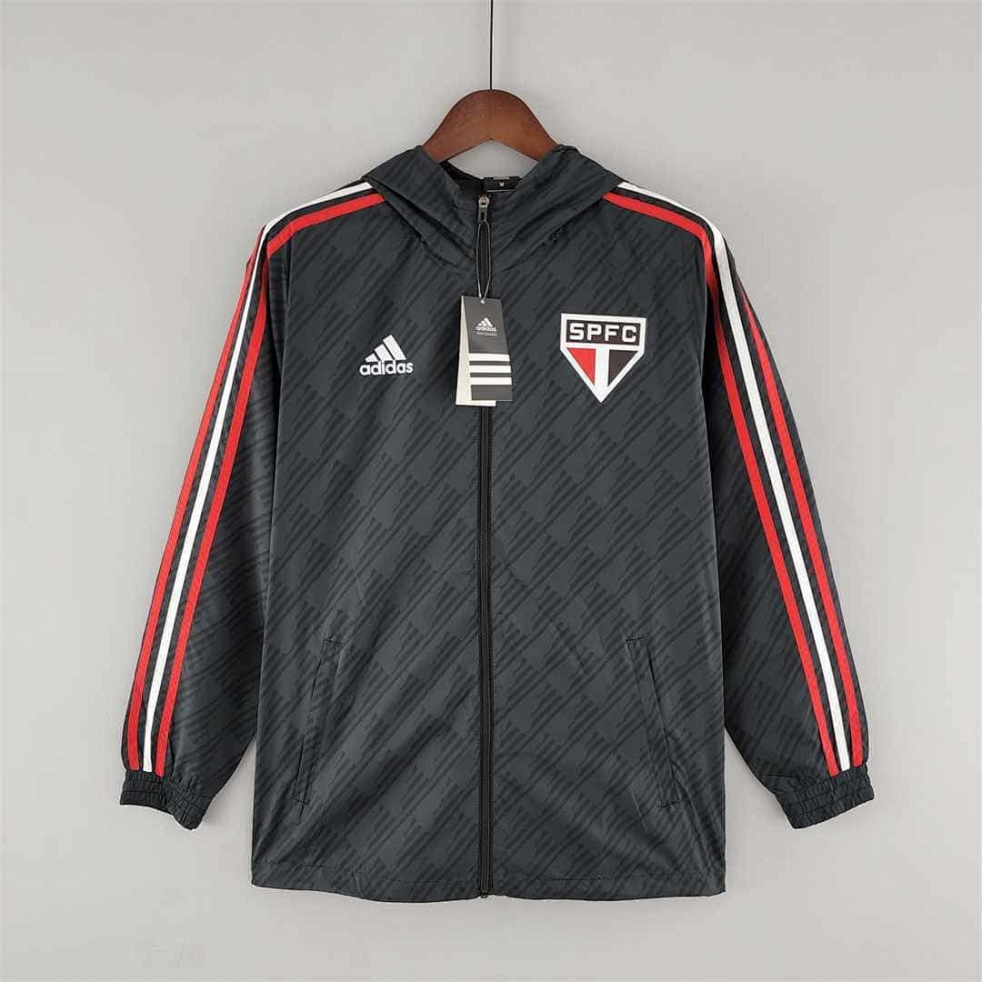 22-23 Sao Paulo Windbreaker Black Red and White