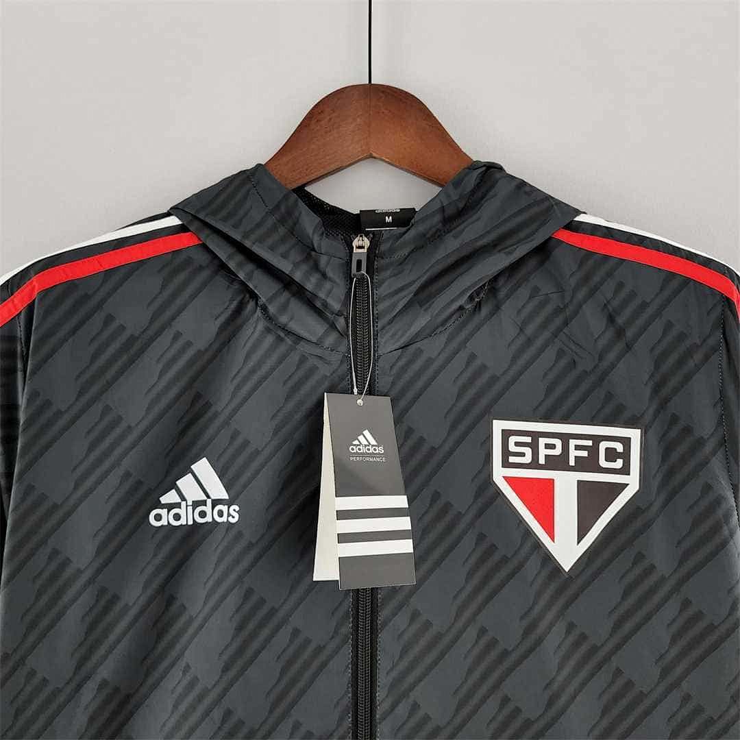 22-23 Sao Paulo Windbreaker Black Red and White 2