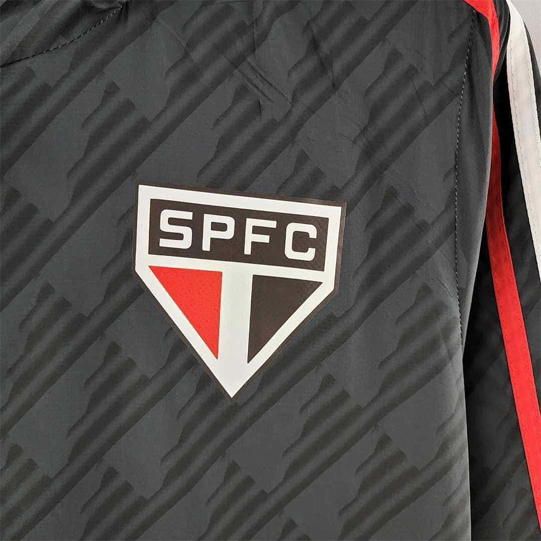 22-23 Sao Paulo Windbreaker Black Red and White 3